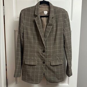 a new day Brown Plaid Blazer, size 10